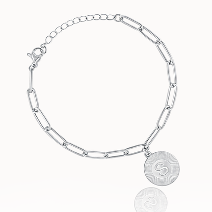 Pulsera con Inicial y Diseño de Sol Personalizada