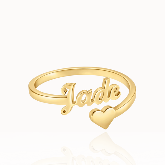 Anillo Corazón Abierto Personalizado