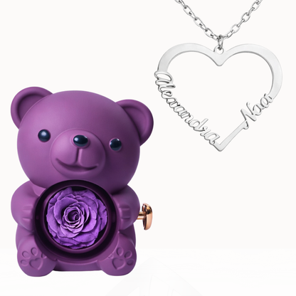 Caja Cupido con Collar Amor en Forma de Corazón Personalizado