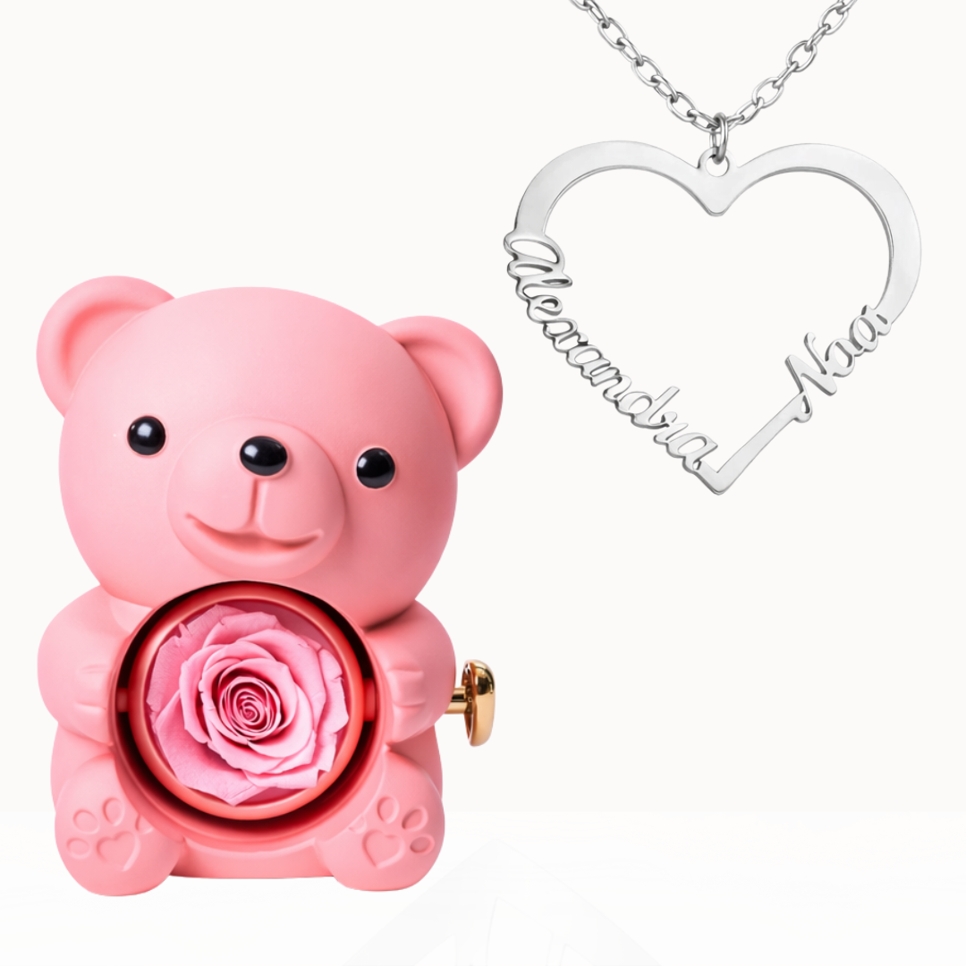 Caja Cupido con Collar Amor en Forma de Corazón Personalizado