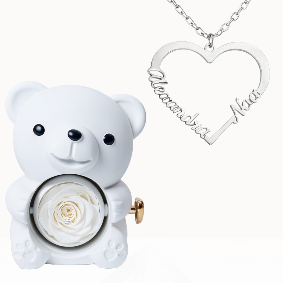 Caja Cupido con Collar Amor en Forma de Corazón Personalizado