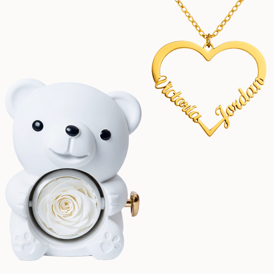 Caja Cupido con Collar Amor en Forma de Corazón Personalizado