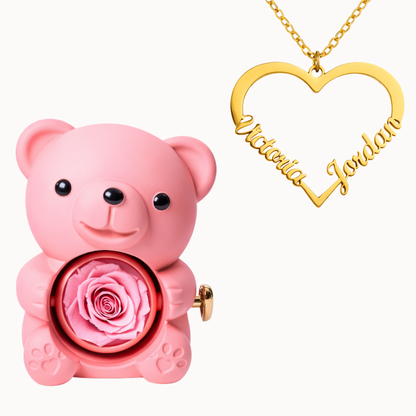 Caja Cupido con Collar Amor en Forma de Corazón Personalizado