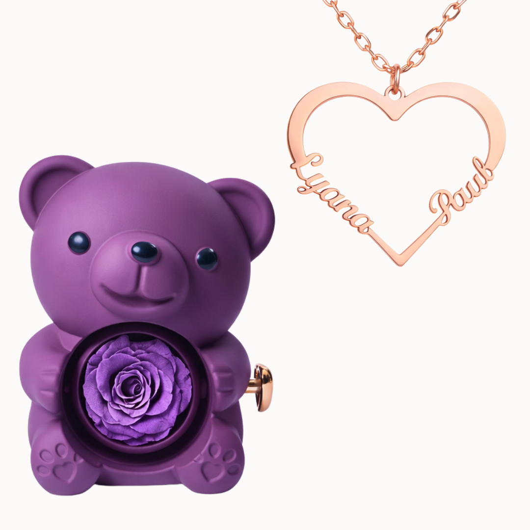 Caja Cupido con Collar Amor en Forma de Corazón Personalizado