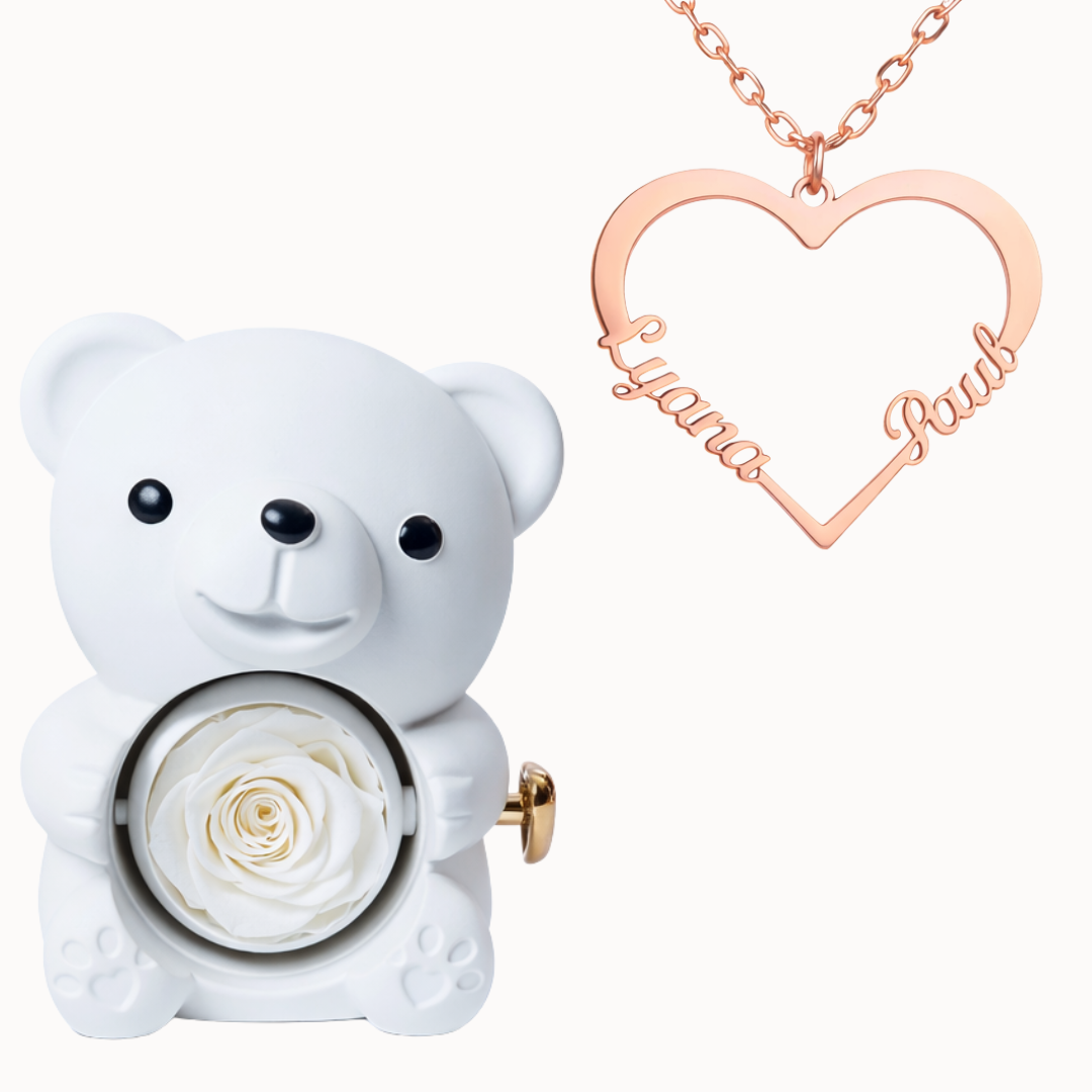 Caja Cupido con Collar Amor en Forma de Corazón Personalizado