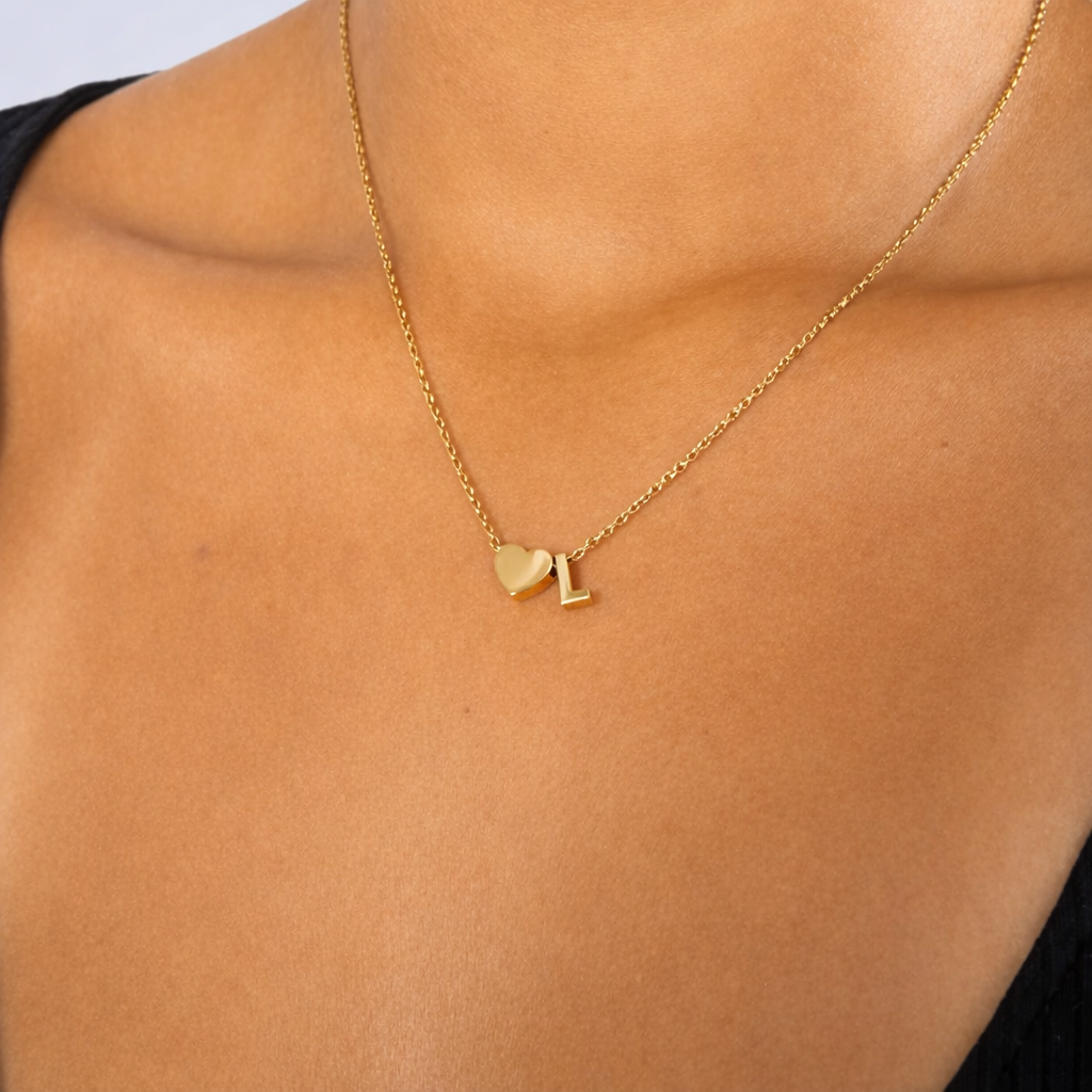 Collar Corazón con Inicial Personalizada
